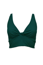 Lezat Bra Ada Organic Cotton Twist Around Sports Bra - Forest