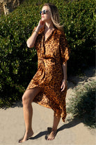 Lezat Dress Joey Maxi Dress - Caramel Leopard