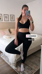 Lezat Legging Ada Organic Cotton 7/8 Legging - Black