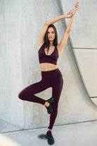 Lezat Legging Ada Organic Cotton 7/8 Legging - Plum