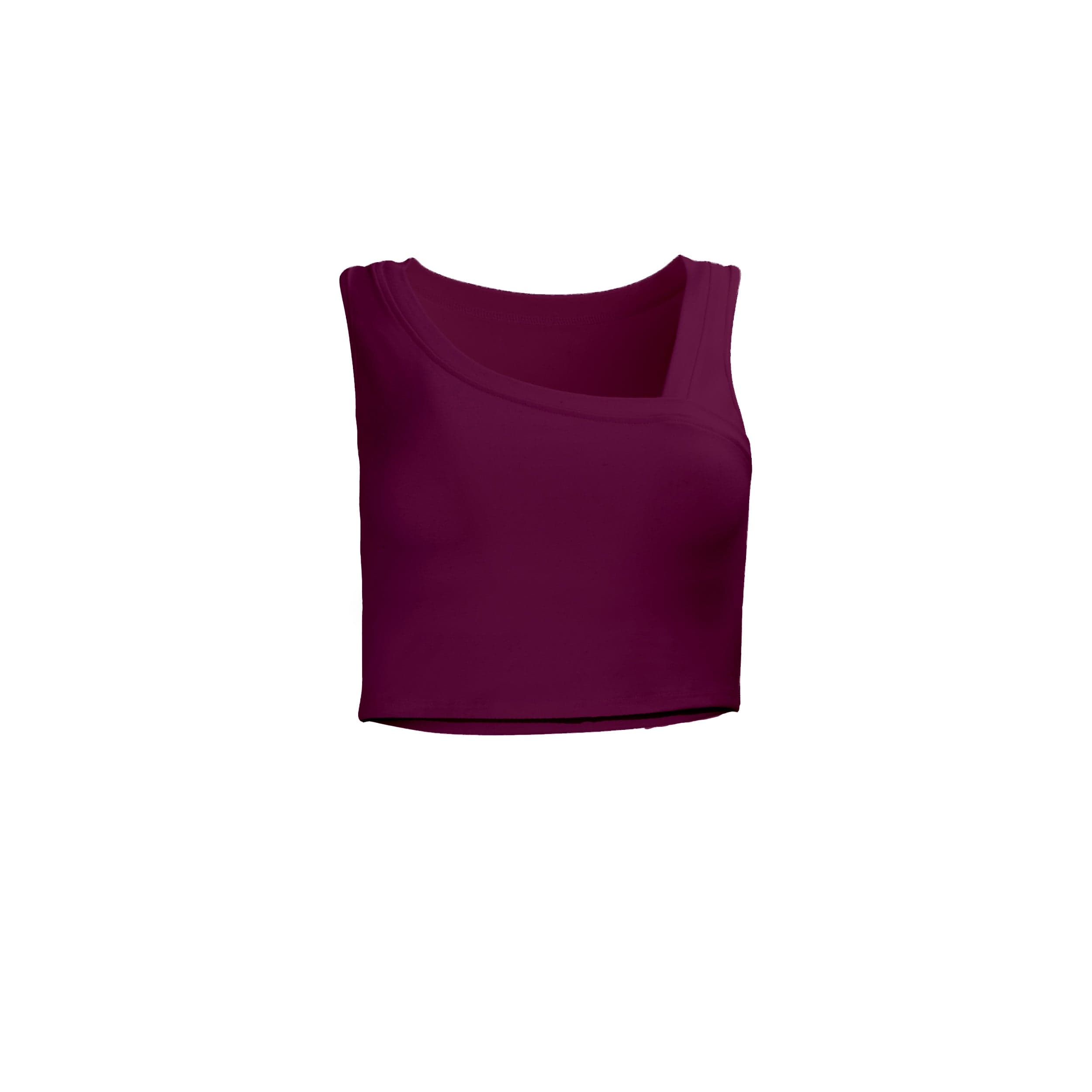 Lezat Tank Eden Asymmetrical Organic Cotton Tank - Plum