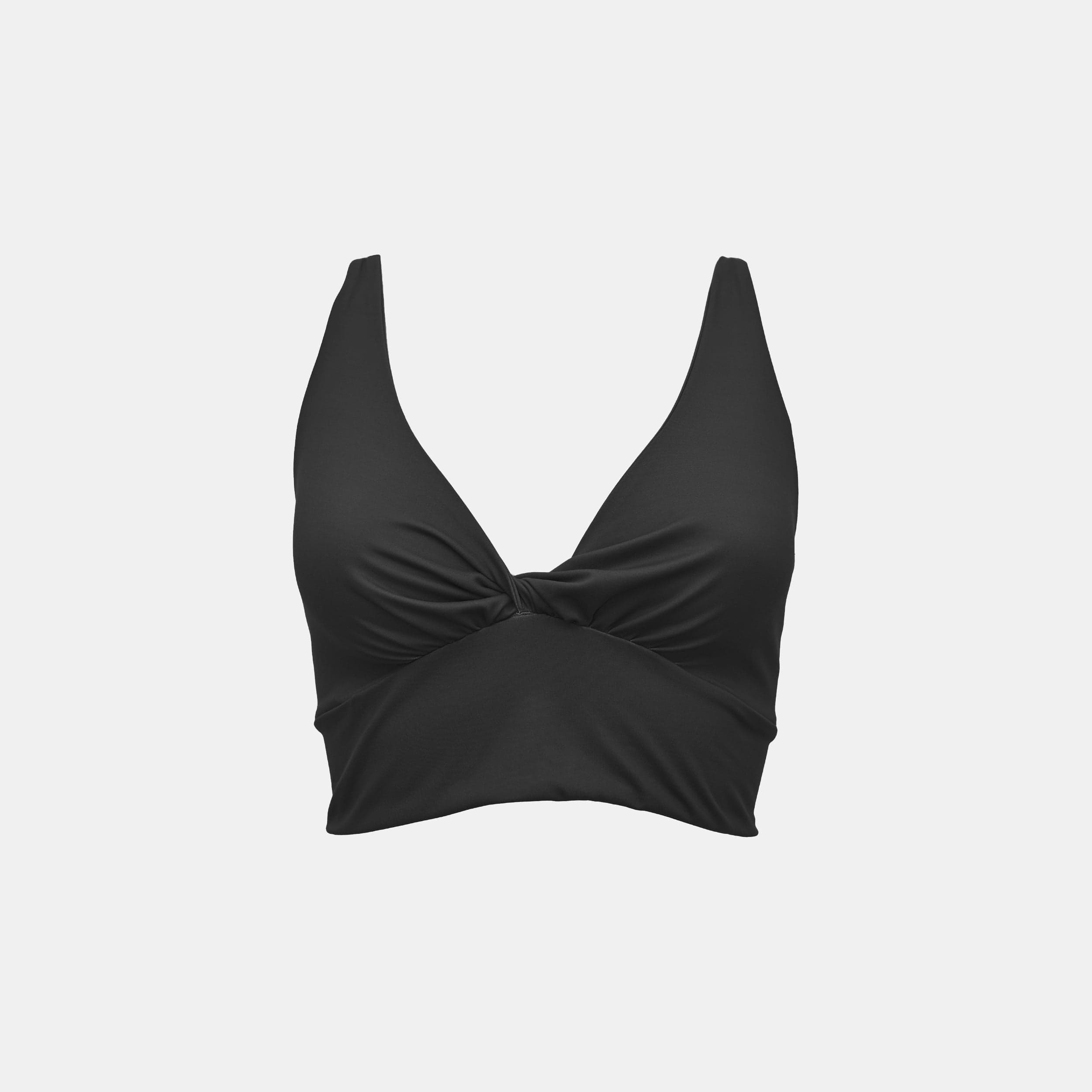 Lezat Bra Ada Organic Cotton Twist Around Sports Bra - Black