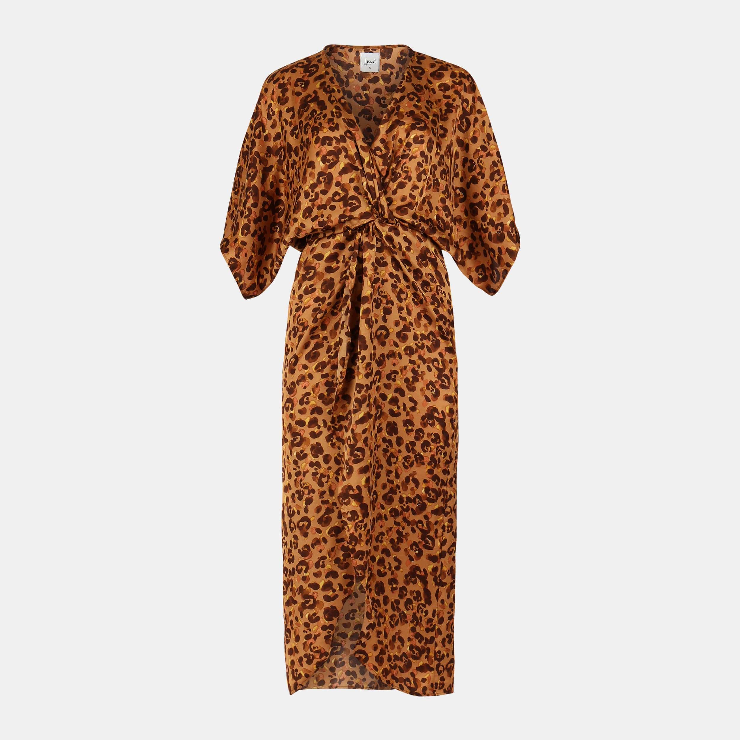 Lezat Dress Joey Maxi Dress - Caramel Leopard