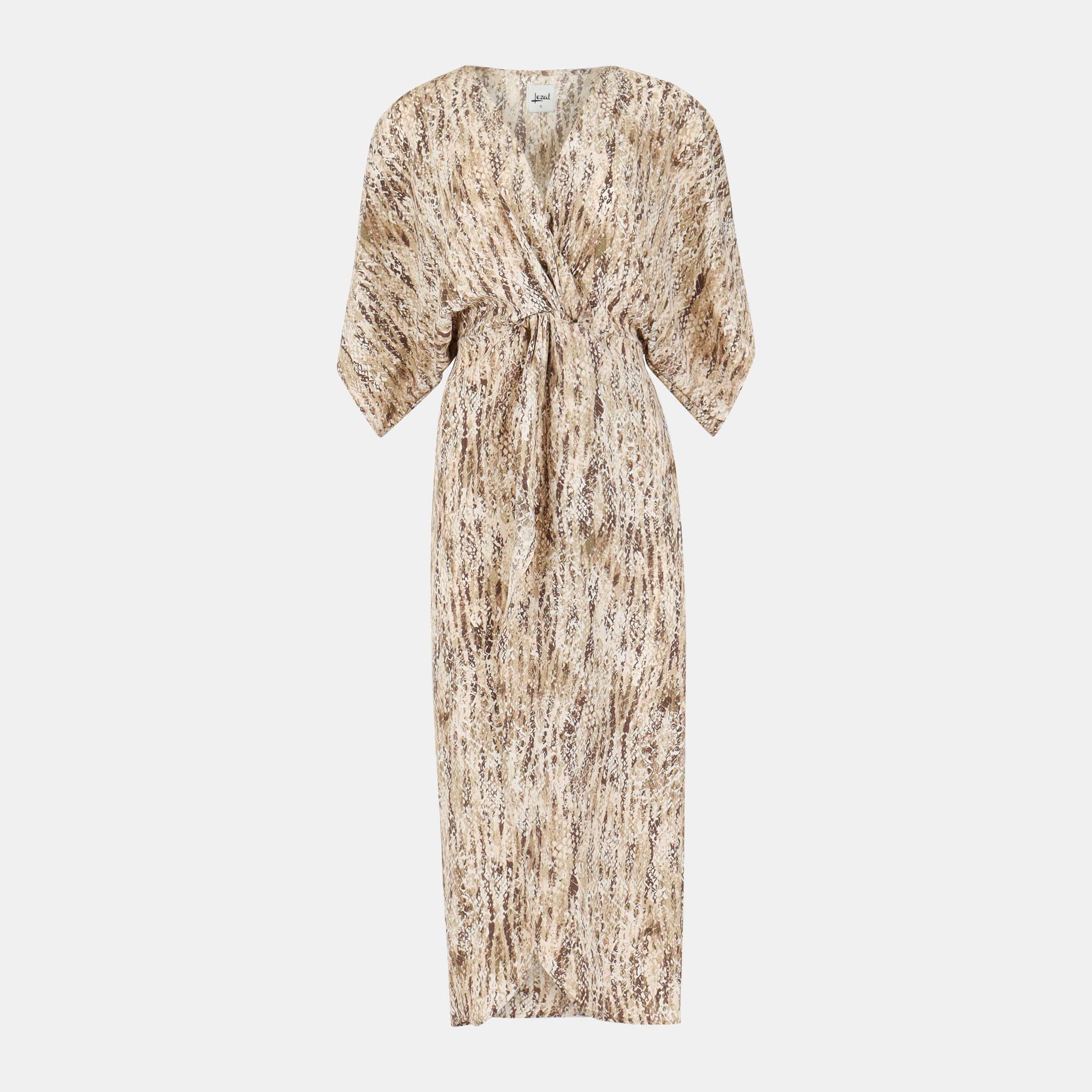 Lezat Dress Joey Maxi Dress - Ecru Snake