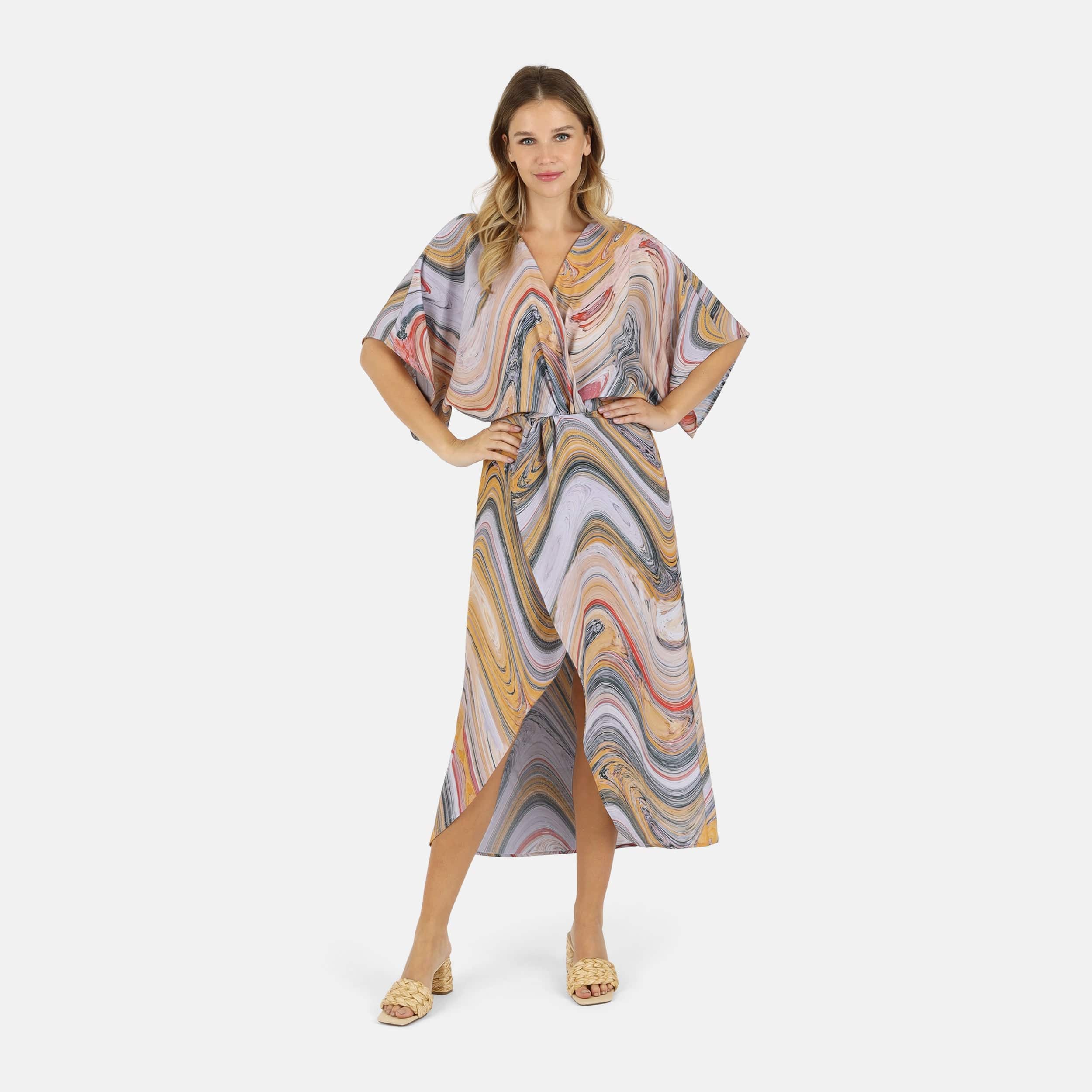 Lezat Dress Joey Maxi Dress - Marble Wave