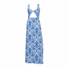 Lezat Dress Krista Twist Dress - Blue Ikat