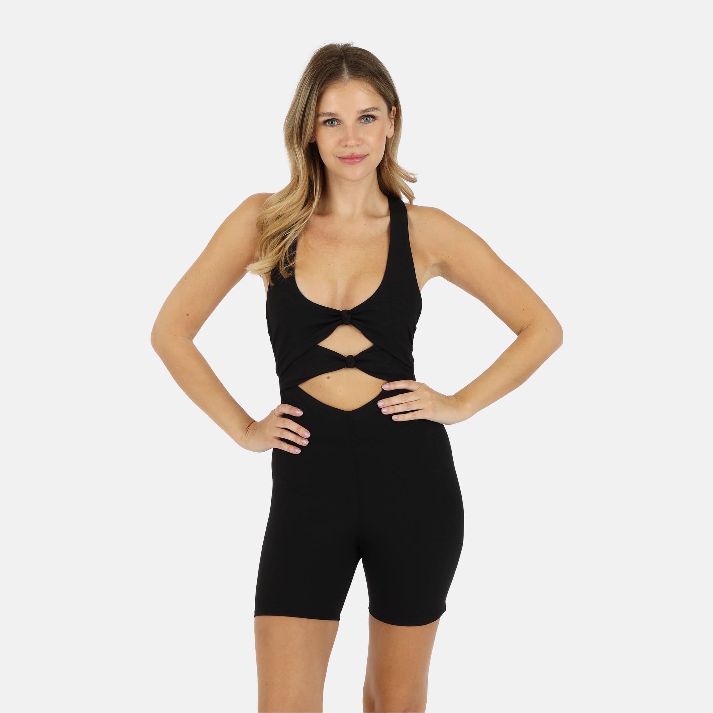 Lezat Dress Tara Cut Out Onesie - Black