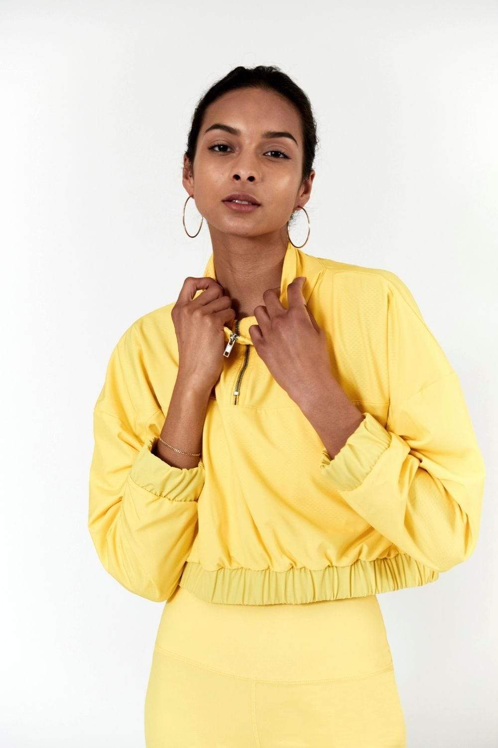 Lezat Jacket Sadie Cropped Windbreaker - Buttercup