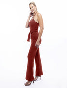 Lezat Jumpsuit Lindsey Halter Jumpsuit - Cinnamon