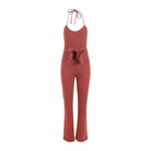 Lezat Jumpsuit Lindsey Halter Jumpsuit - Cinnamon