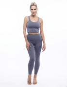 Lezat Legging Rib 7/8 High Waisted Legging - Slate