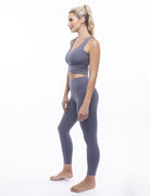 Lezat Legging Rib 7/8 High Waisted Legging - Slate