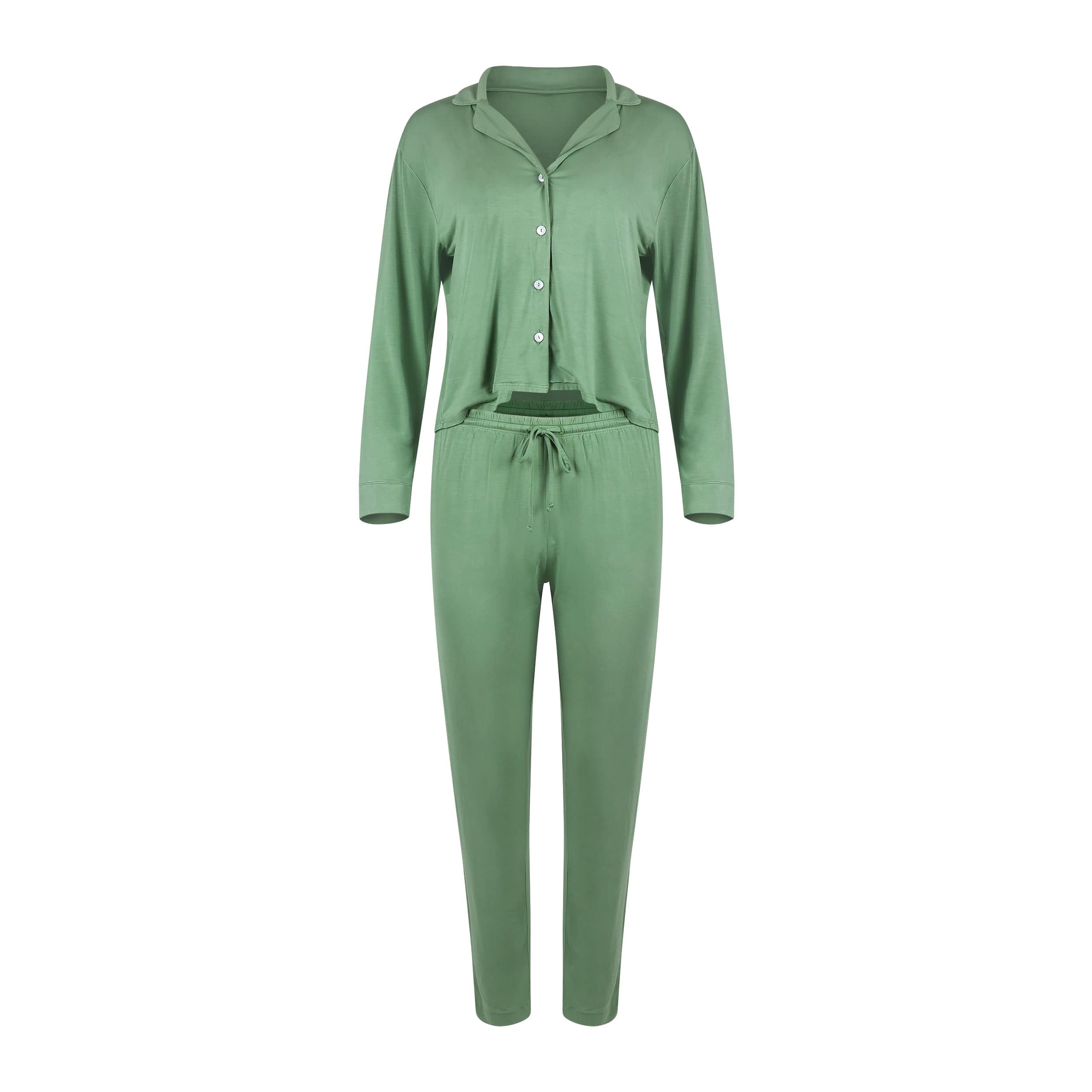 Lezat Pajamas Maggie Modal Lounge Set - Basil