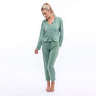 Lezat Pajamas Maggie Modal Lounge Set - Basil