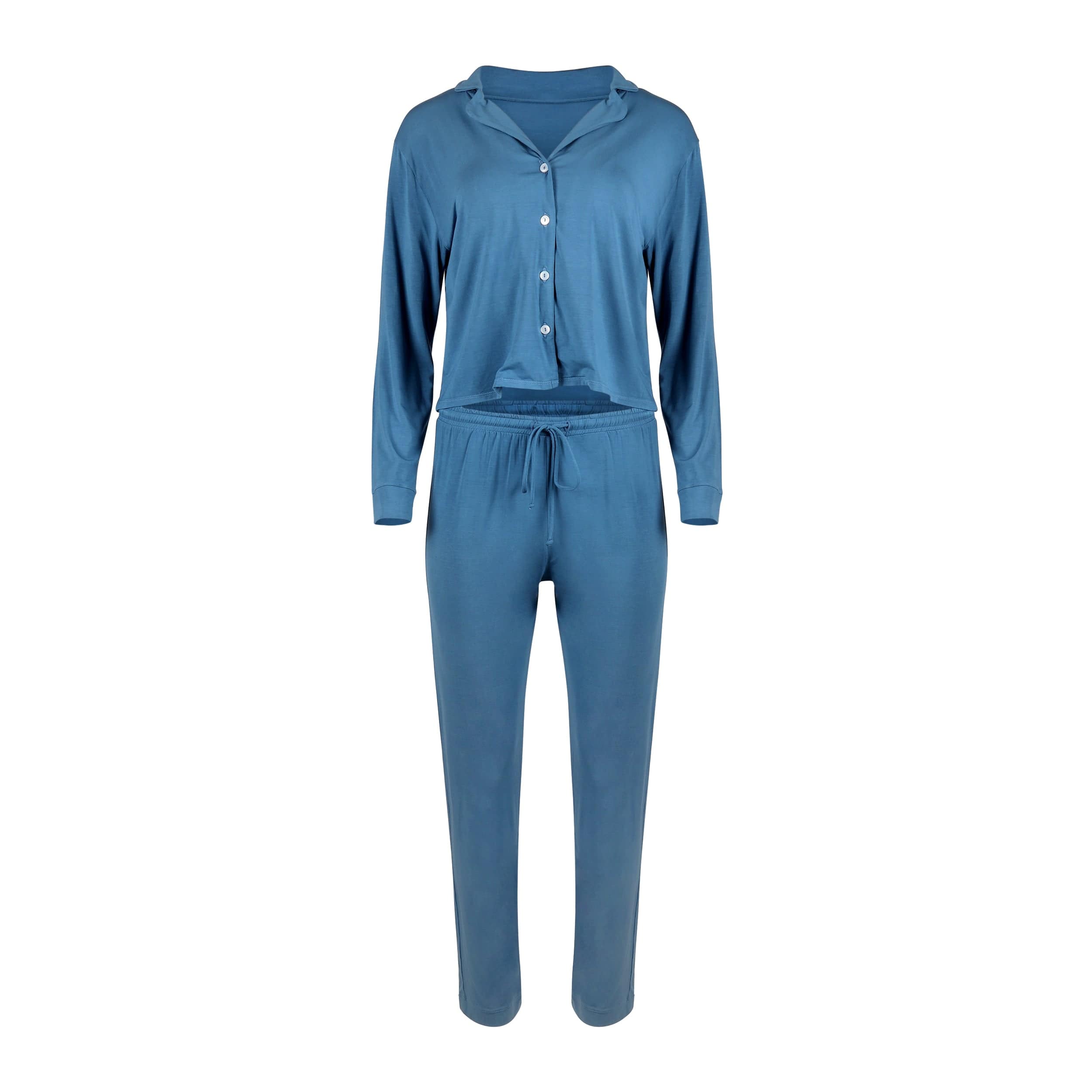 Lezat Pajamas Maggie Modal Lounge Set - Blue Moon