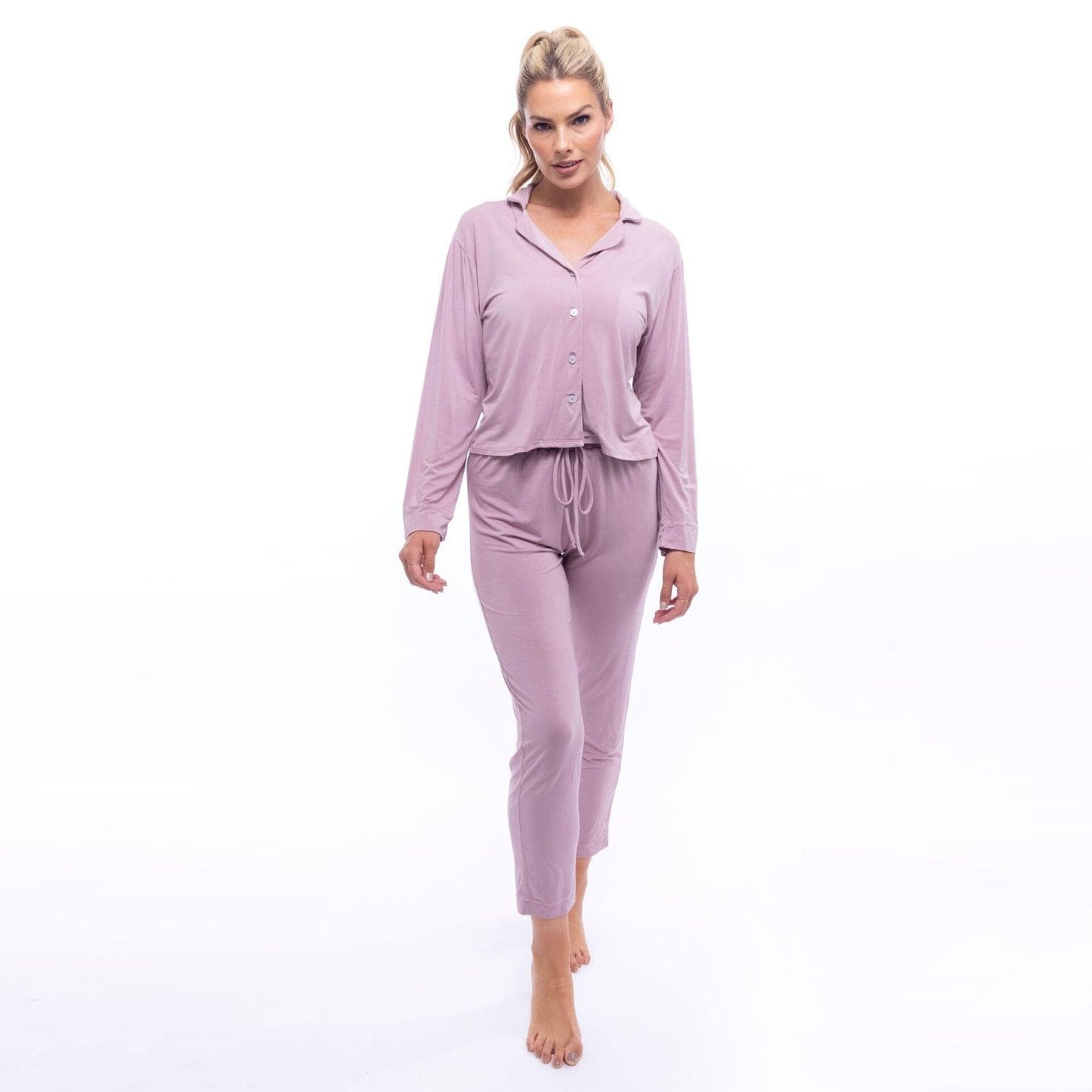 Lezat Pajamas Maggie Modal Lounge Set - Wood Rose