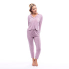 Lezat Pajamas Maggie Modal Lounge Set - Wood Rose