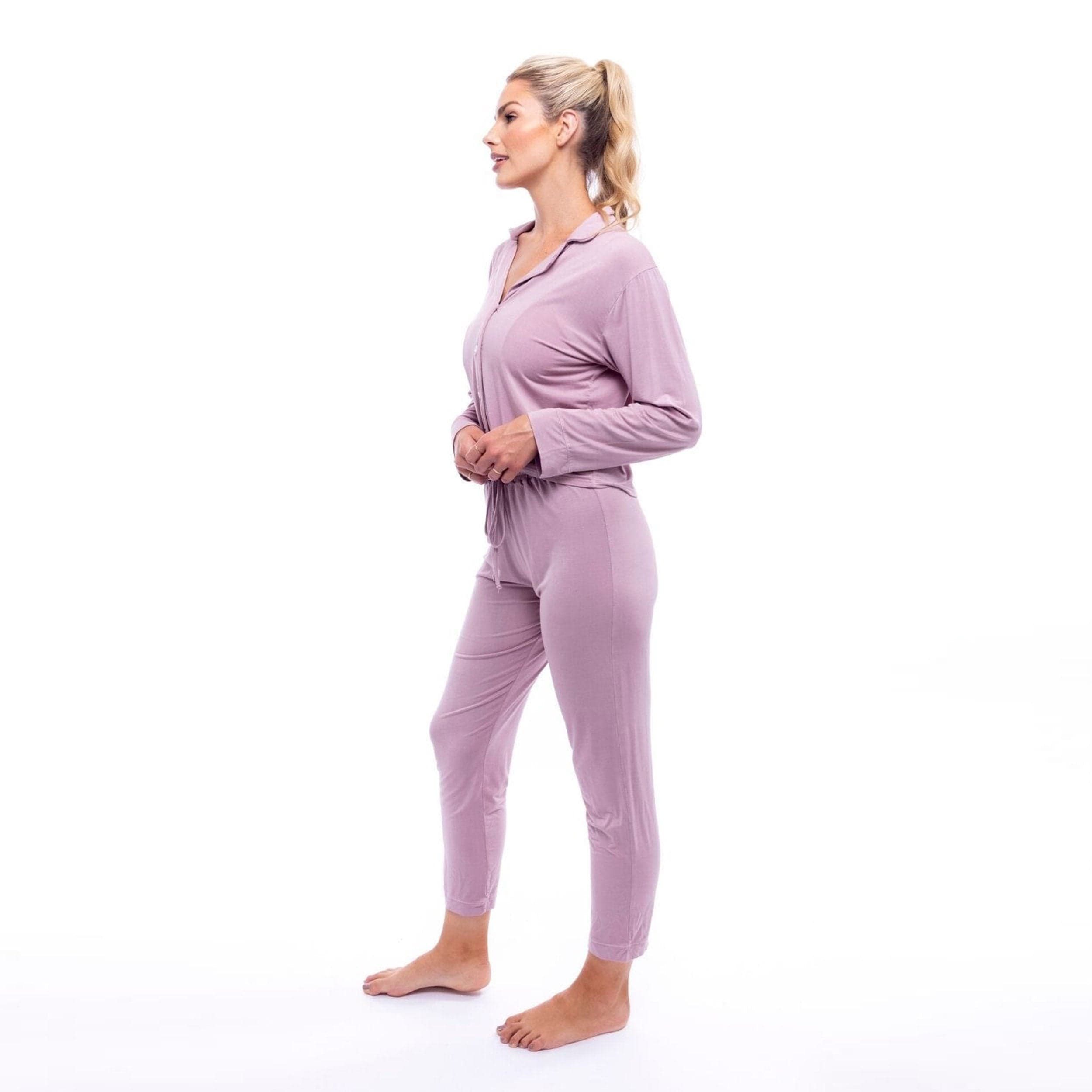 Lezat Pajamas Maggie Modal Lounge Set - Wood Rose