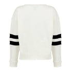 Lezat Pullover Gilda Organic Cotton Varsity Sweatshirt - White