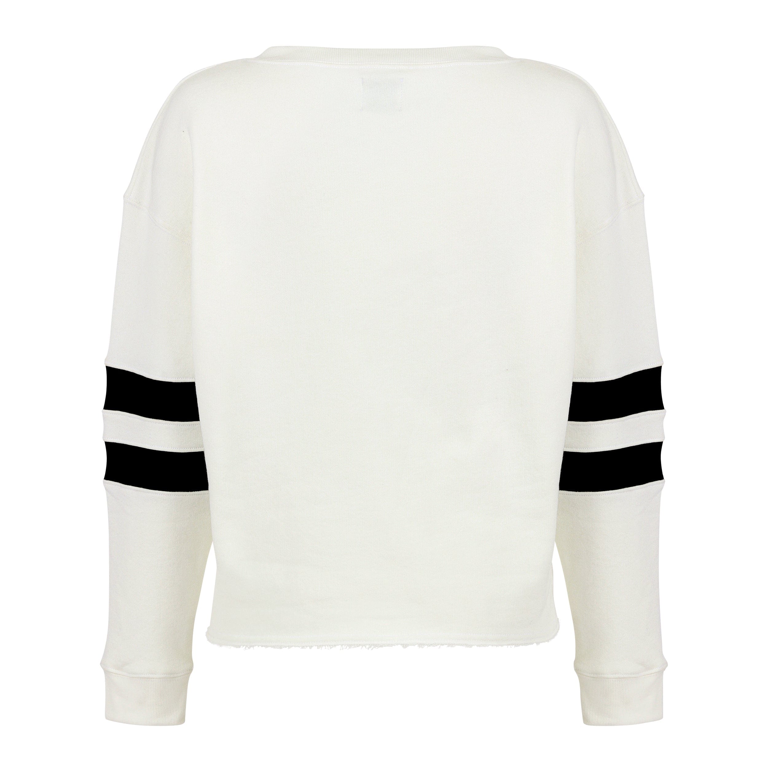 Lezat Pullover Gilda Organic Cotton Varsity Sweatshirt - White