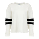 Lezat Pullover Gilda Organic Cotton Varsity Sweatshirt - White