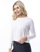 Lezat Pullover Sunrise Light Modal Pullover - White