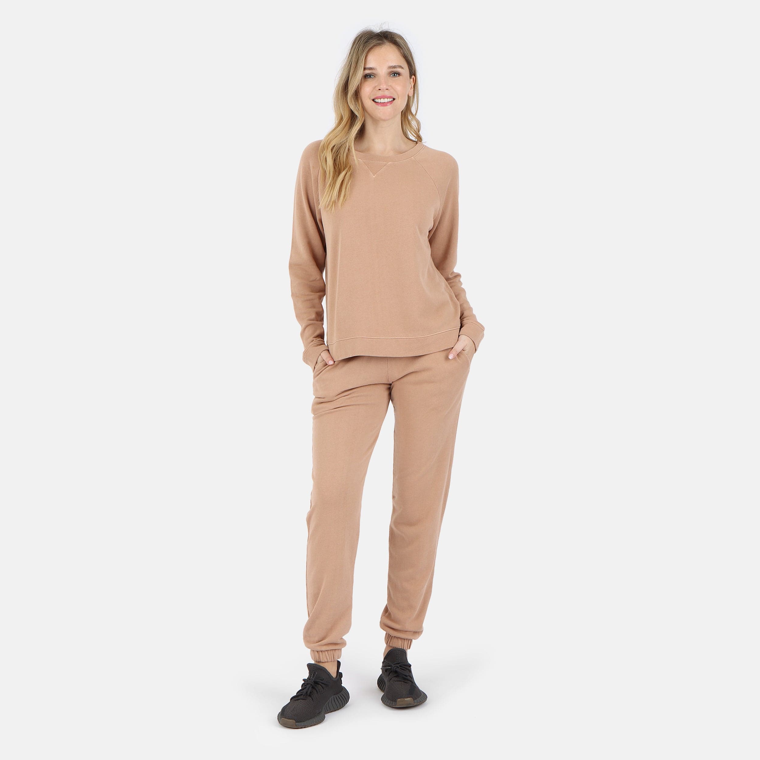 Lezat Sweatpants Melody Everyday Natural Pullover Sweatshirt - Camel