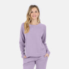 Lezat Sweatpants Melody Everyday Natural Pullover Sweatshirt - Lavender