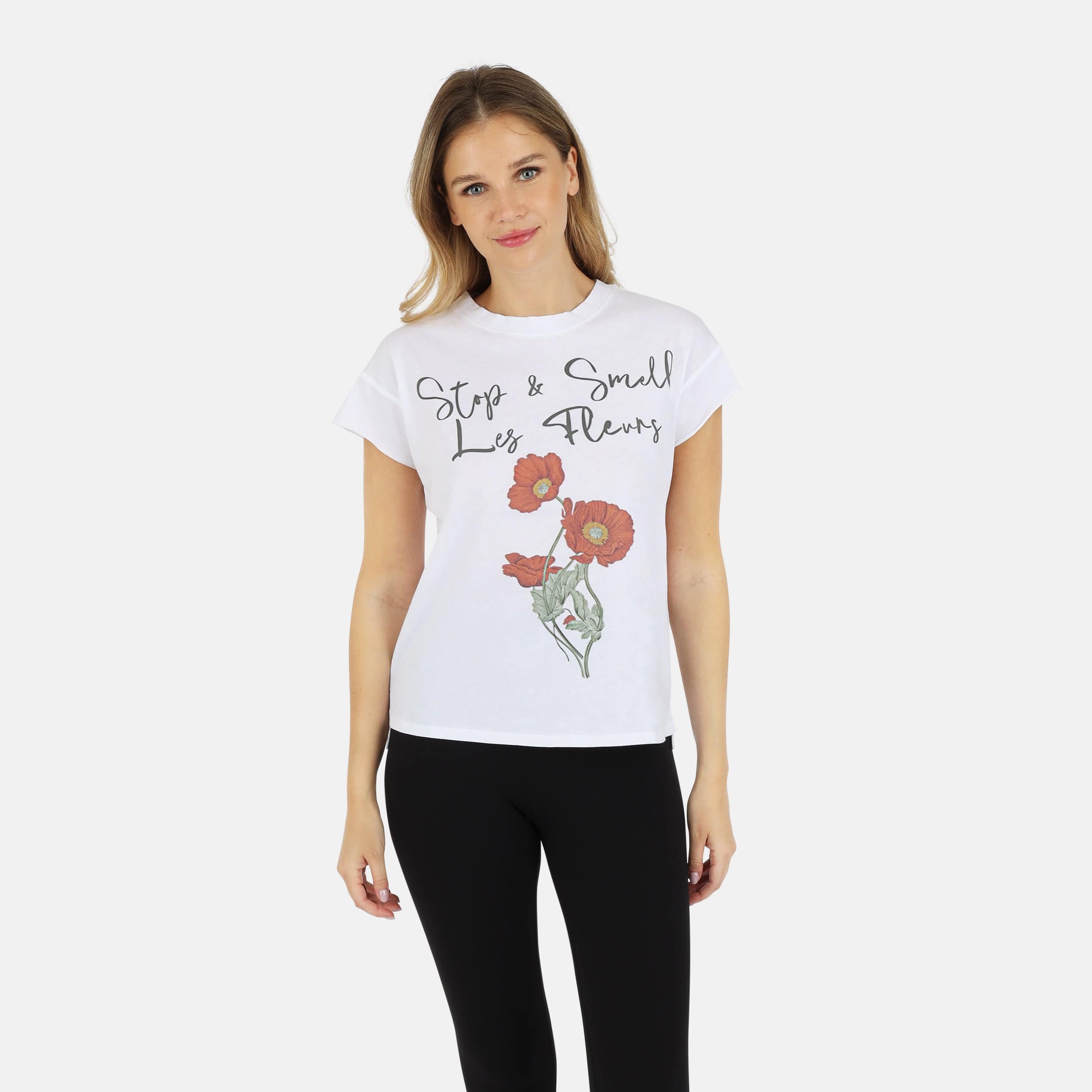 Lezat T-Shirt Tessa Organic Cotton Tee - Stop & Smell Les Fleurs