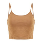 Lezat Tank Tegan Cotton Cami Tank - Camel